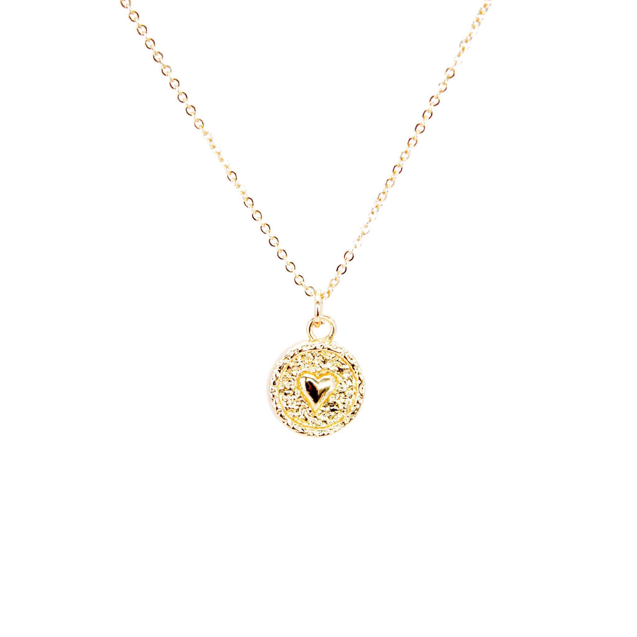 Collar baño de oro Corazón Roma